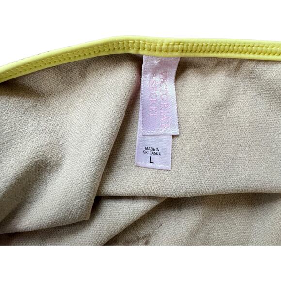 Victoria's Secret High Waist  Olive Green Yellow Bikini Bottom Large - Picture 4 of 4